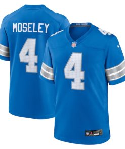 Emmanuel Moseley Detroit Lions Nike Team Game Jersey -  Blue