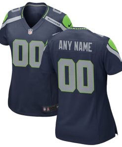 Seattle Seahawks Nike Women's Custom Game Jersey - College Navy