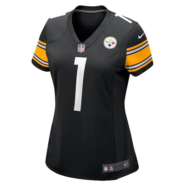 Number 1 Mom Pittsburgh Steelers Nike Women's Game Jersey - Black - Image 2