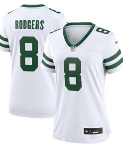 Aaron Rodgers New York Jets Nike Women's Player Jersey - White/Black/Green