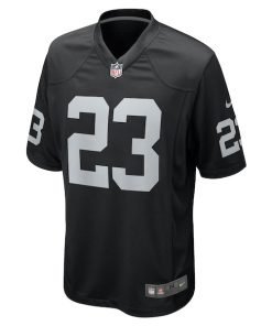 Alternative view of David Long Jr. Las Vegas Raiders Nike Team Game Jersey -  Black