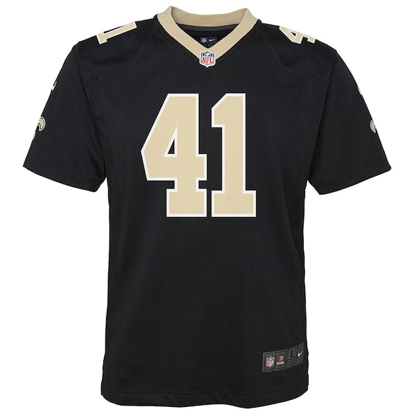 Alvin Kamara New Orleans Saints Nike Youth Game Jersey - Black/White - Image 3
