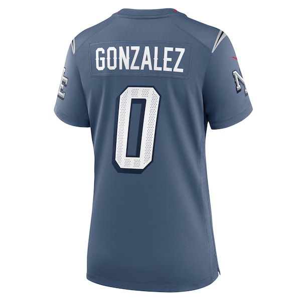 Christian Gonzalez New England Patriots Nike Women's 2025 Rivalries Collection Game Jersey - Storm Blue - Image 3