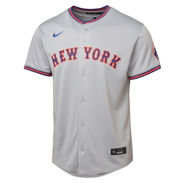 New York Mets Youth Road Limited Jersey - Gray/Royal - Image 3
