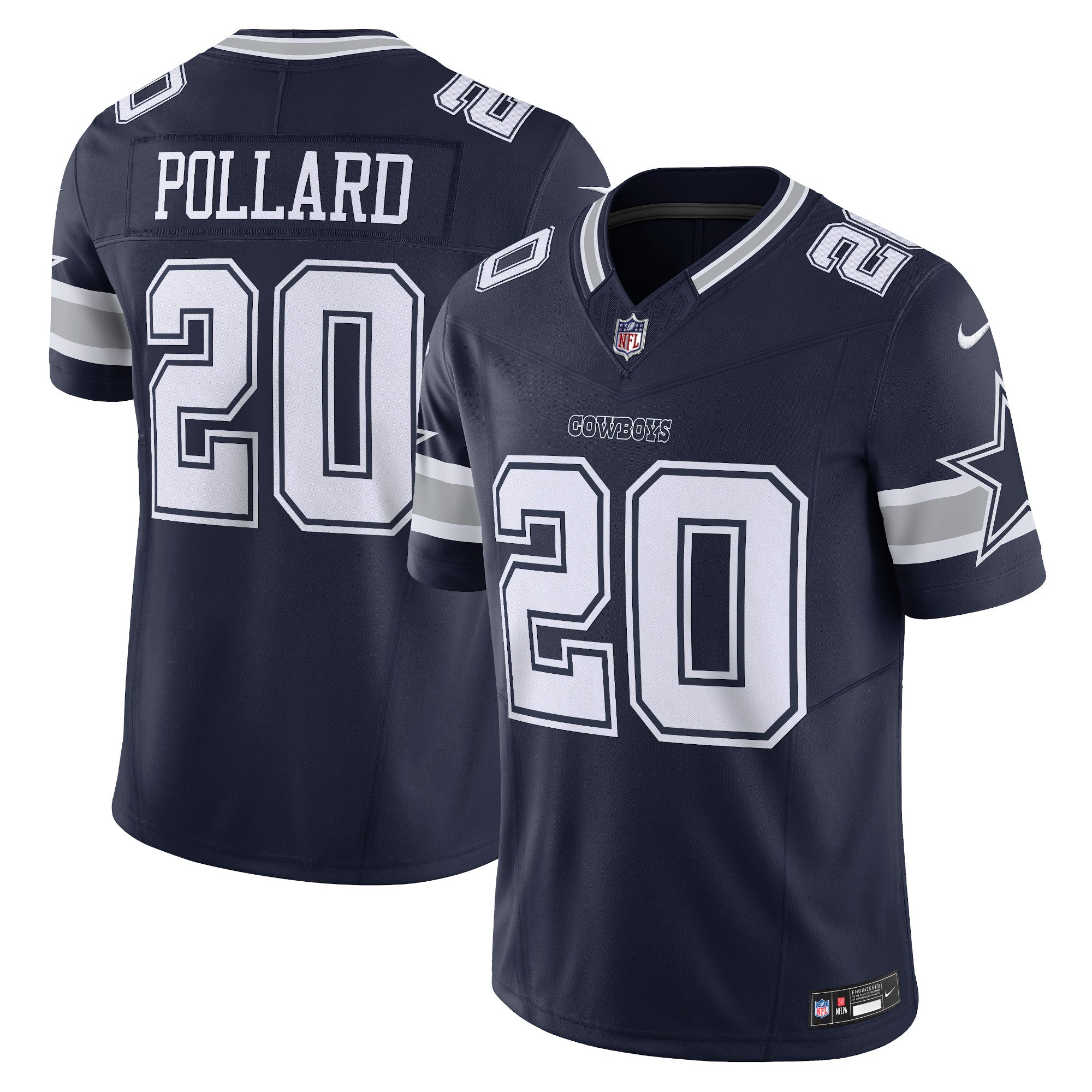 Tony Pollard Dallas Cowboys Nike Vapor F.U.S.E. Limited Jersey - White/Navy - Image 5