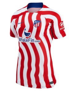Alternative view of Atletico de Madrid Nike Women's 2022/23 Home Breathe Stadium Replica Blank Jersey - Red/White