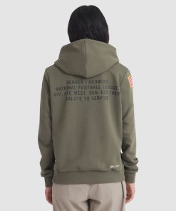 Alternative view of Denver Broncos Nike Women's 2025 Salute to Service Sideline Standard Issue Dri-FIT Hoodie - Olive