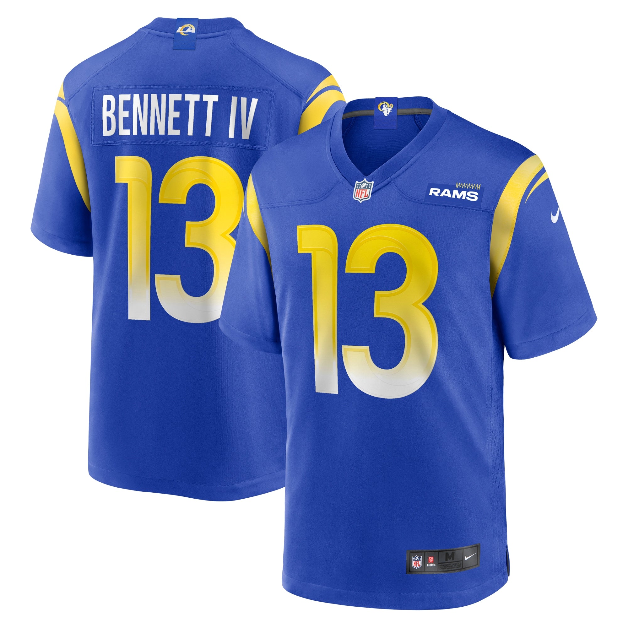 Stetson Bennett Los Angeles Rams Nike Game Jersey - White/Royal - Image 5
