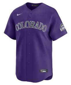 Alternative view of Colorado Rockies Nike Alternate Limited Jersey - Purple