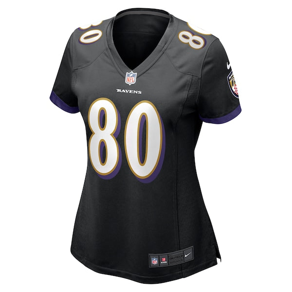 Isaiah Likely Baltimore Ravens Nike Women's Alternate Game Jersey - Black - Image 2