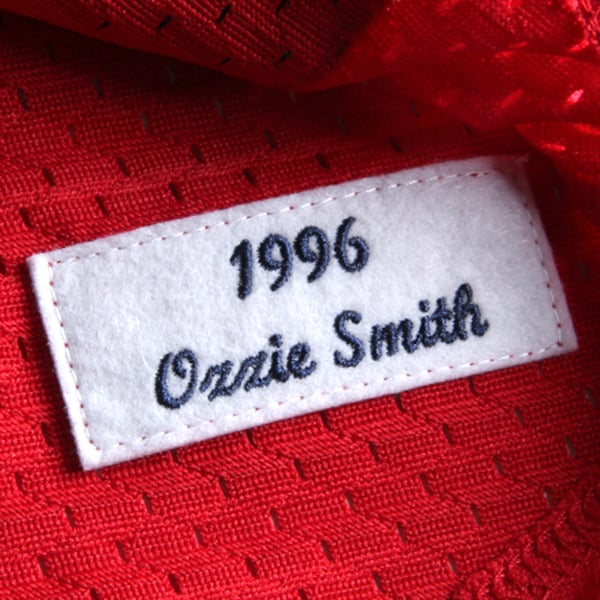 Ozzie Smith St. Louis Cardinals Cooperstown Mesh Batting Practice Jersey - Red/Navy - Image 9
