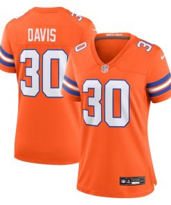 Terrell Davis Denver Broncos Nike Women's Mile High Collection 1977 Throwback Retired Player Game Jersey - Orange