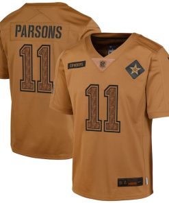 Micah Parsons Dallas Cowboys Nike Youth 2023 Salute To Service Limited Jersey - Brown