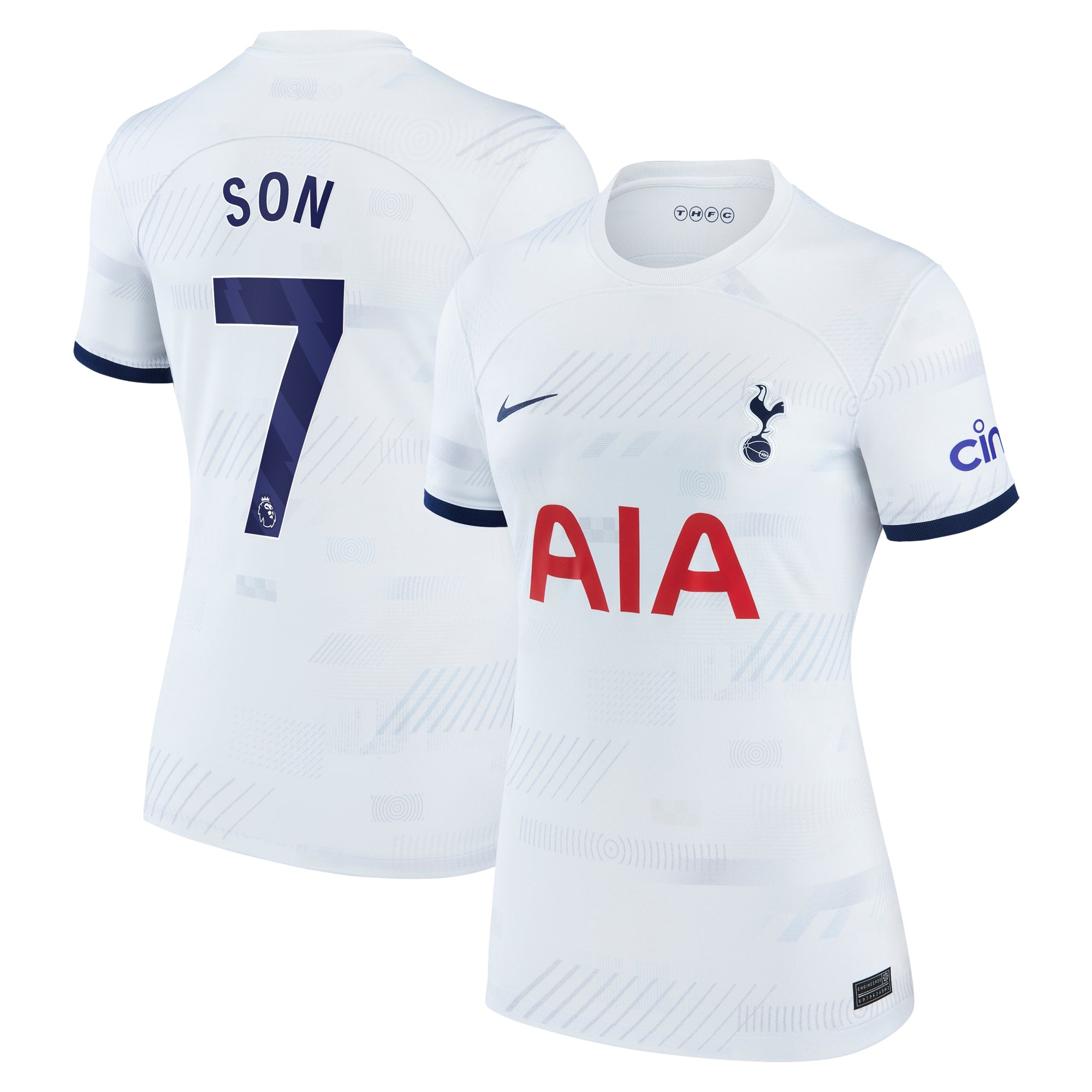 Son Heung-Min Tottenham Hotspur Nike Women's 2023/24 Away Stadium Replica Player Jersey - Navy/Tan/White - Image 6