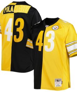 Troy Polamalu Pittsburgh Steelers Big & Tall Split Legacy Retired Player Replica Jersey - Black/Gold