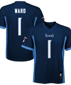 Cameron Ward Tennessee Titans Youth Replica Player Jersey - Navy