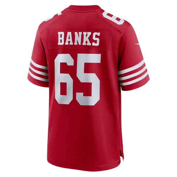 Aaron Banks San Francisco 49ers Nike Game Jersey - Scarlet - Image 4