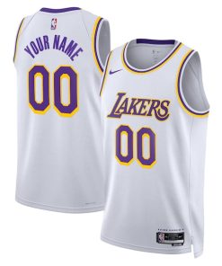 Los Angeles Lakers Nike Unisex Swingman Custom Jersey White - Association Edition