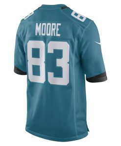 Alternative view of Jaylon Moore Jacksonville Jaguars Nike Game Player Jersey - Teal