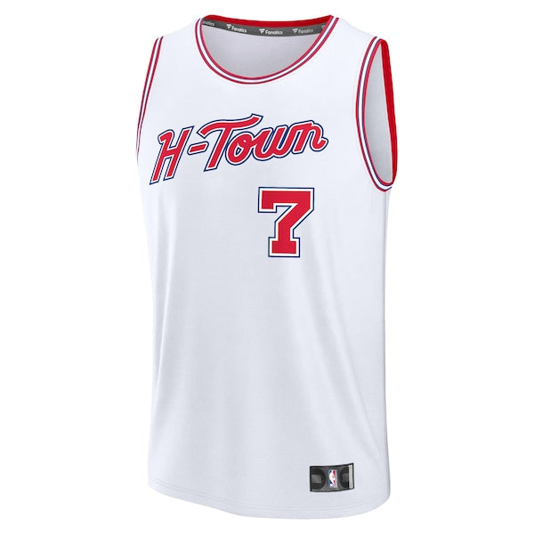 Kevin Durant Houston Rockets Youth 2025/26 City Edition Fastbreak Jersey - White - Image 2