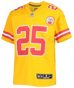 Alternative view of Clyde Edwards-Helaire Kansas City Chiefs Nike Youth Inverted Team Game Jersey - Gold