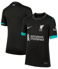 Liverpool Nike Youth 2024/25 Away Replica Blank Jersey - Forest Green