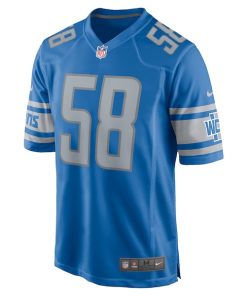 Alternative view of Penei Sewell Detroit Lions Nike Game Jersey - Blue