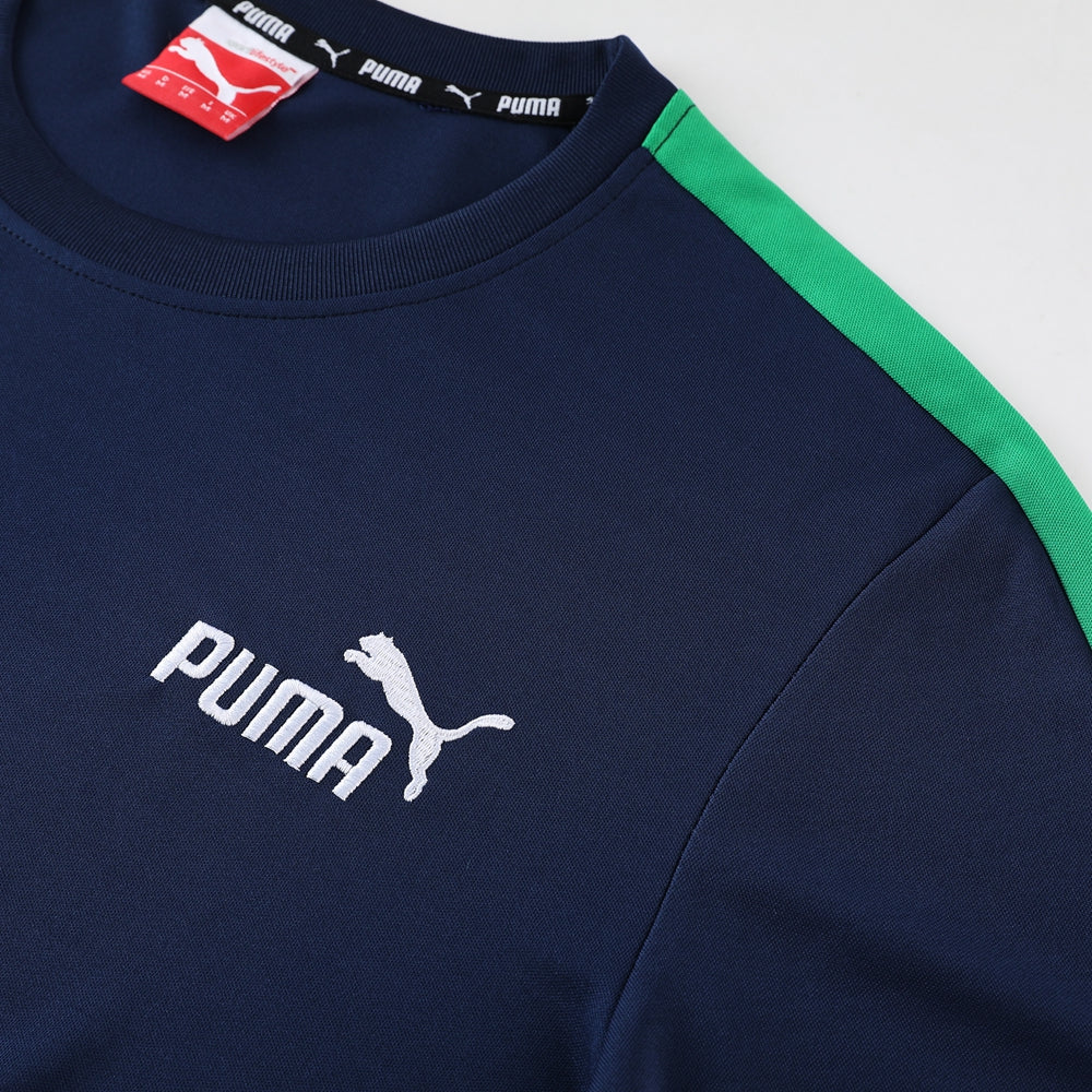 Puma Short Sleeve Training Jersey Set-PD01- Dark Blue - Image 5