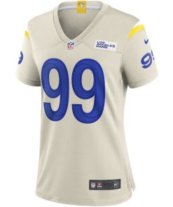 Alternative view of Aaron Donald Los Angeles Rams Nike Women's Player Game Jersey - Bone