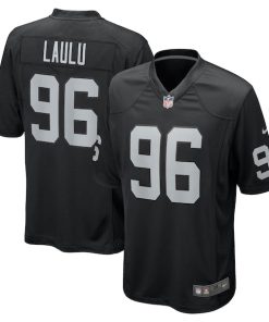 Jonah Laulu Las Vegas Raiders Nike Team Game Jersey -  Black