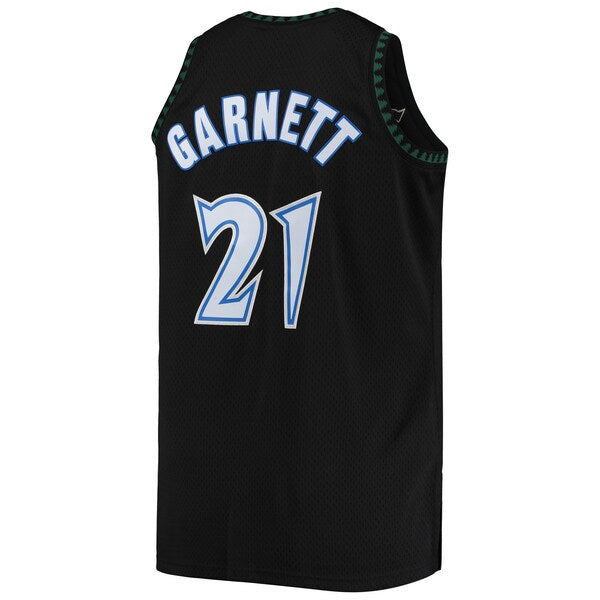 Kevin Garnett Minnesota Timberwolves 1997/98 Big & Tall Hardwood Classics Swingman Jersey - Black - Image 3
