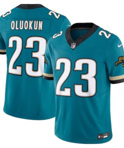 Foye Oluokun Jacksonville Jaguars Nike Prowler Throwback Vapor F.U.S.E. Limited Jersey - Teal