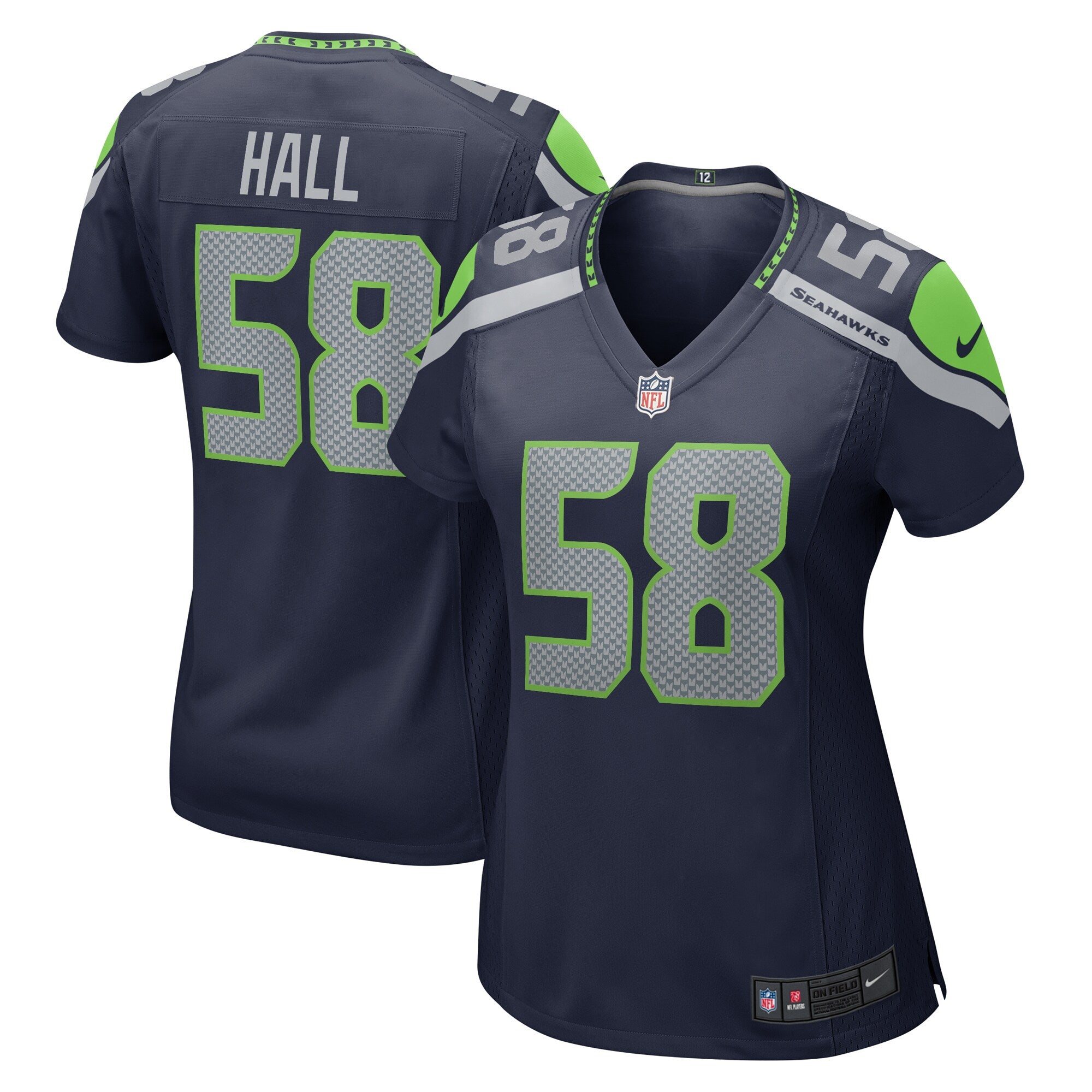 Derick Hall Seattle Seahawks Nike Women's Team Game Jersey - College Navy/Navy - Image 7