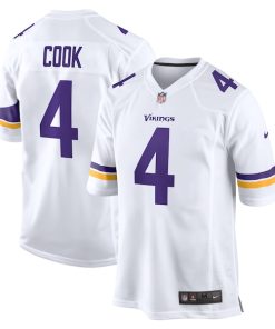 Alternative view of Dalvin Cook Minnesota Vikings Nike Game Jersey - White/Purple