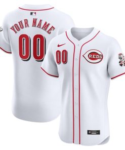 Cincinnati Reds Nike Home Elite Custom Jersey - White