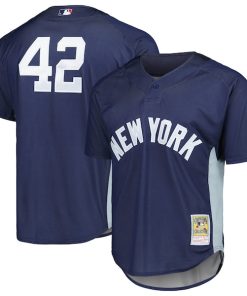 Mariano Rivera New York Yankees Cooperstown Collection 2009 Batting Practice Jersey - Navy