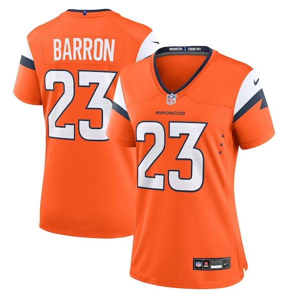 Jahdae Barron Denver Broncos Nike Women's Team Game Jersey - Orange