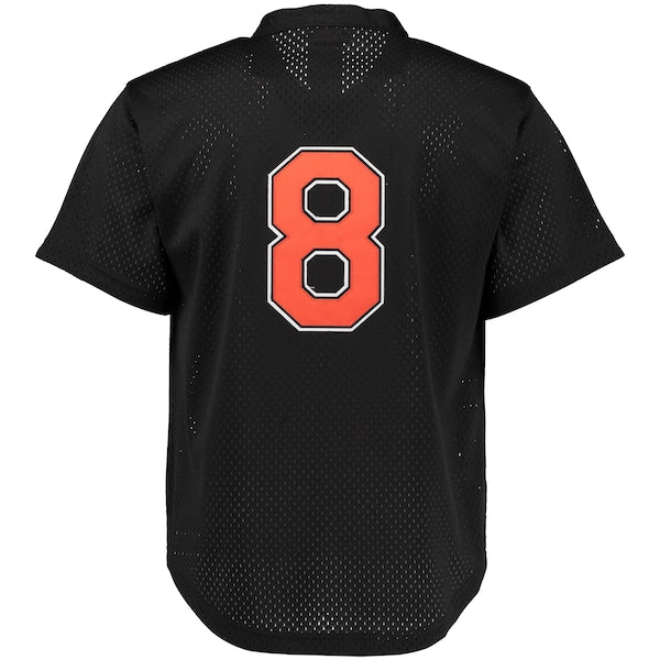 Cal Ripken Jr. Baltimore Orioles Cooperstown Mesh Batting Practice Jersey - Black - Image 3