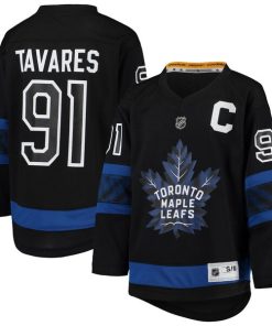 Alternative view of John Tavares Toronto Maple Leafs Youth Alternate Replica Player Jersey - Black