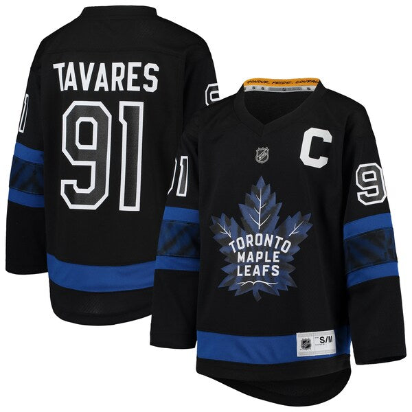 John Tavares Toronto Maple Leafs Youth Alternate Replica Player Jersey - Black - Image 2