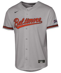 Alternative view of Baltimore Orioles Nike Youth 2025 MLB All-Star Game Road Replica Jersey - Gray