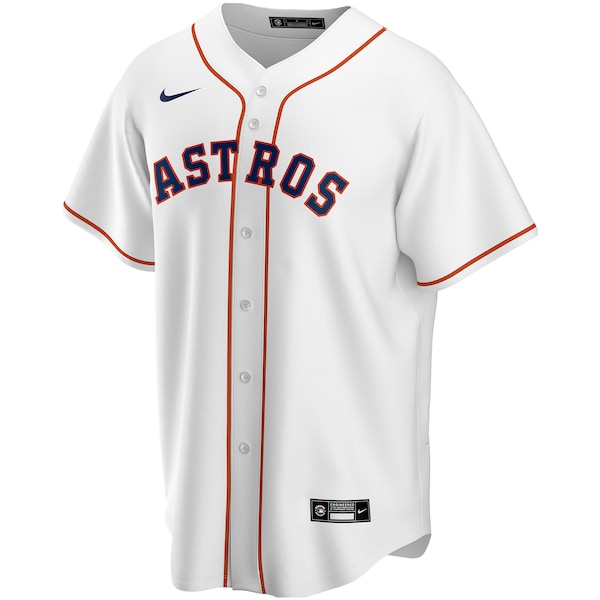 Houston Astros Nike Home Replica Custom Jersey - White - Image 2