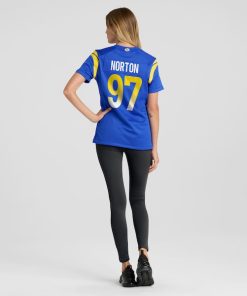 Alternative view of Bill Norton Los Angeles Rams Nike Women's Team Game Jersey -  Royal