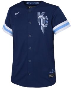 Alternative view of Bobby Witt Jr. Kansas City Royals Nike Toddler 2022 City Connect Replica Player Jersey - Navy