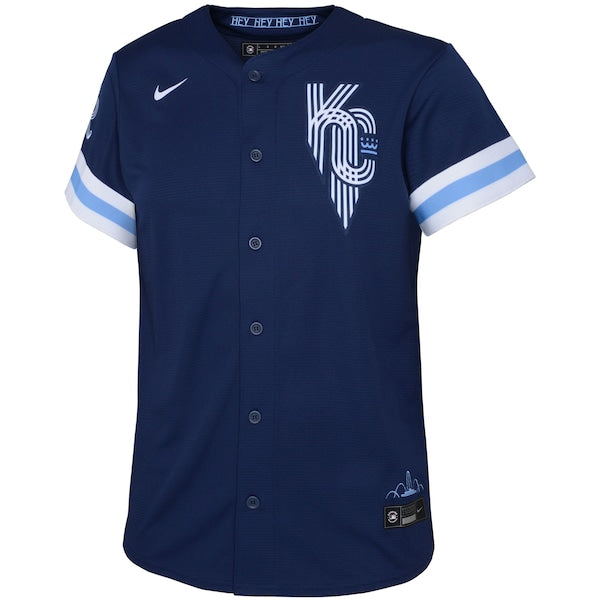 Bobby Witt Jr. Kansas City Royals Nike Toddler 2022 City Connect Replica Player Jersey - Navy - Image 2