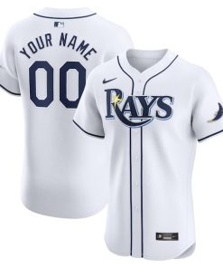 Tampa Bay Rays Nike Home Elite Custom Jersey - White