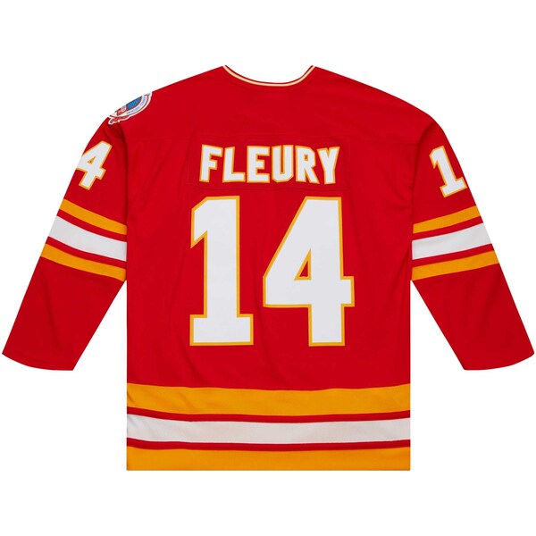 Theoren Fleury Calgary Flames 1988/89 Blue Line Player Jersey - Red - Image 3