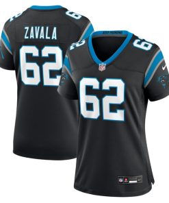 Alternative view of Chandler Zavala Carolina Panthers Nike Women's  Game Jersey -  Black
