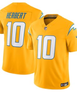 Justin Herbert Los Angeles Chargers Nike Alternate Charger Power Vapor F.U.S.E. Limited Jersey - Gold/Royal/Navy/Powder Blue