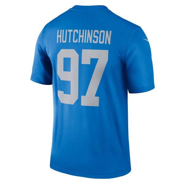 Aidan Hutchinson Detroit Lions Nike Alternate Legend Player Performance Top - Blue - Image 3